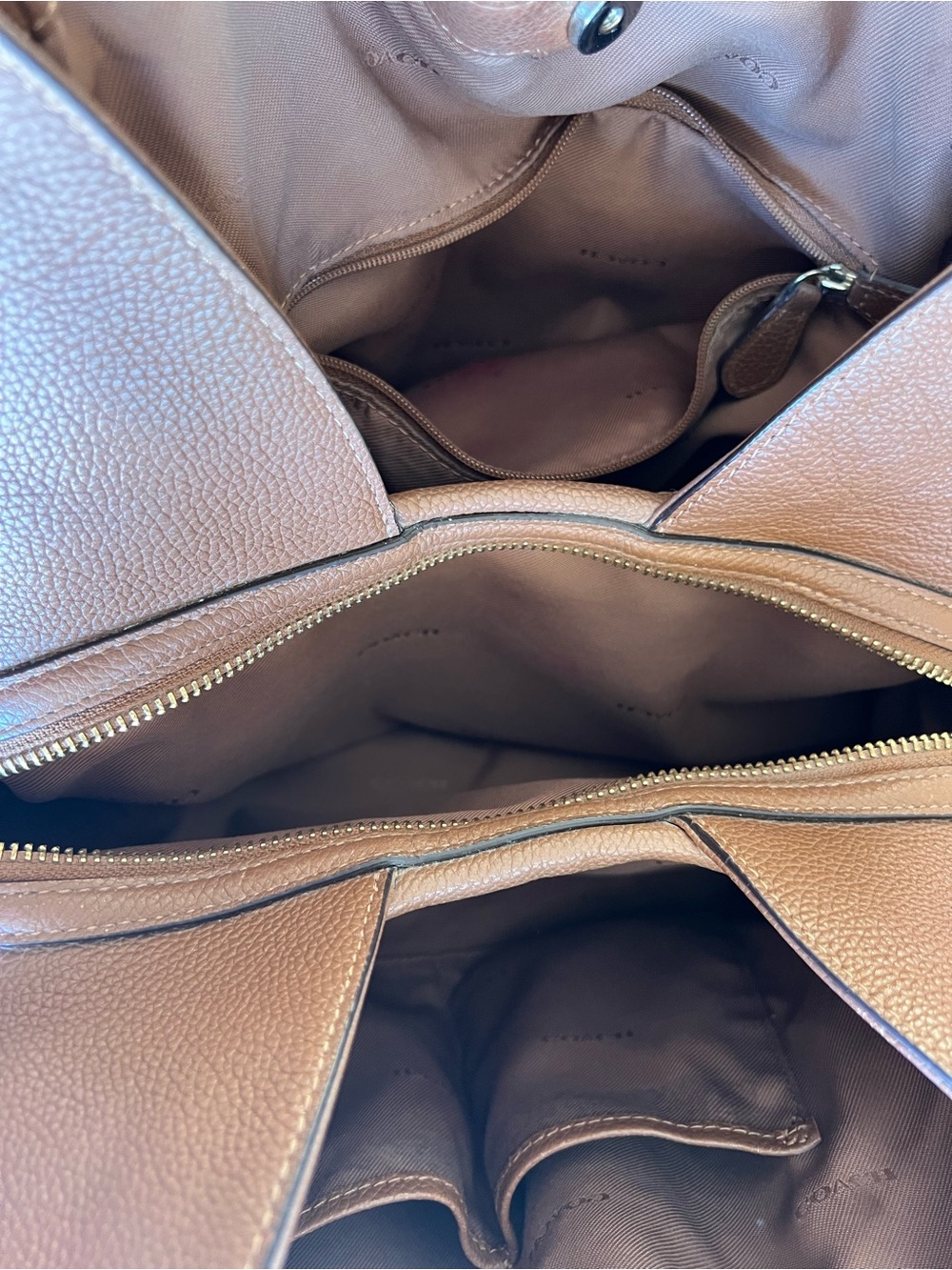 Coach Edie Cognac Shoulder Bag - Picture 3 of 5